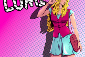 do an illustration for you in retro anime style