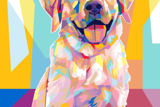 create your pet photo into professional digital wpap pop art portrait