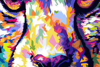 create your animal photos into professional digital wpap pop