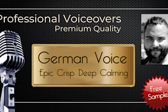 record a professional and epic male german voiceover