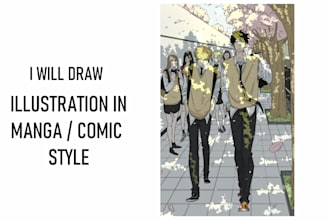 draw any anime or manga style illustration