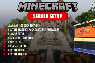 create you advanced minecraft server professionally