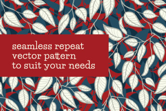 create custom stunning vector surface pattern design or art