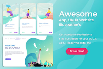 design custom flat illustration for saas and app onboarding