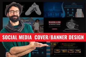 design facebook cover, youtube banner or social media header