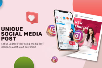 design your social media post with an eye catching design