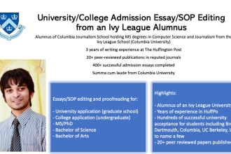 review university admission essay as an ivy league grad