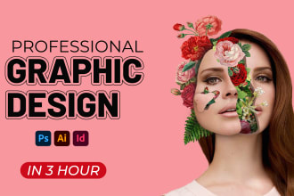 be your graphic designer in adobe illustrator