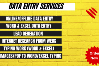 do data entry internet research, copy paste and typing jobs