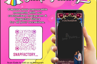 customise your snapchat and instagram filters for anything you need in 24 hrs