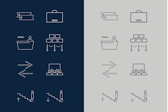 do modern minimalist ultra crisp vector icons pack and mobile app logo icon