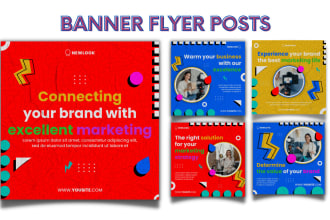 do twitter linkedin insta posts,banners,flyers