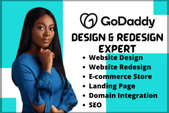 do godaddy website design, godaddy website redesign and godaddy ecommerce store
