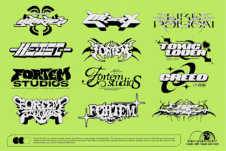 create y2k streetwear logo design