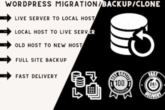migrate, transfer, or backup of your wordpress site