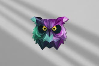 custom lowpoly animal logo design