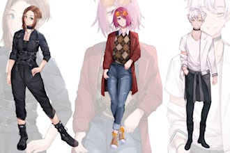 draw anime fanart or original character for you