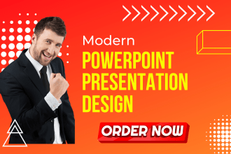 design professional and modern powerpoint presentation, business pitch deck, ppt