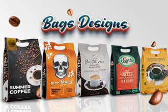 design coffee bag , coffee packaging and coffee label