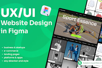 create UX UI or web design for your website in figma responsive mobile included