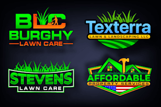 make professional landscape, agriculture, and lawn care logo