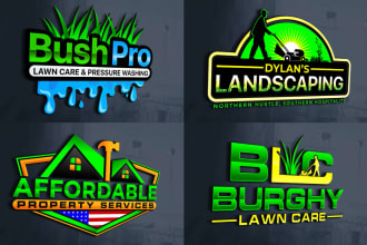 make professional landscape, agriculture, and lawn care logo