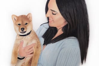 draw you and pet dog or cat