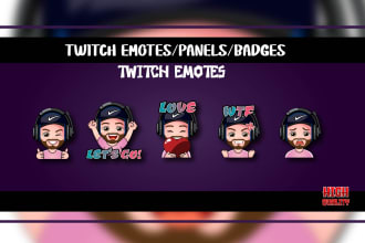 draw awesome twitch emotes or sub badges for you