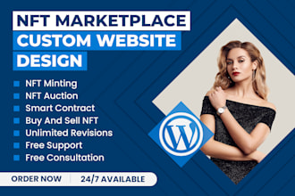 nft website, nft marketplace, nft landing page on wordpress