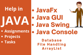 code javafx , console, java swing , gui programming tasks