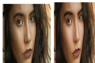 crop resize hair masking retouching change the color and background of any image