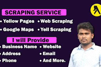 scrape email list from yellow pages, google maps and yell for USA, UK, germany