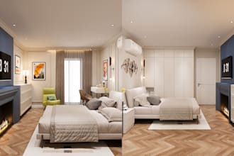 design and render your bedroom and every spaces of the apartment