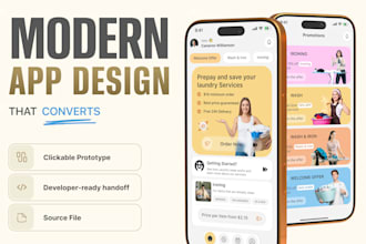 do premium mobile app UI UX, and modern figma app design