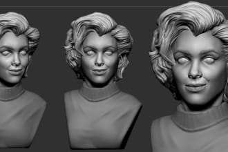 make 3d face,head, likeness sculpting