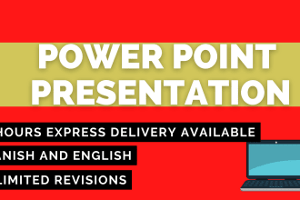 design a presentation in powerpoint, canva or googleslides