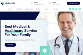 design a professional medical or healthcare website