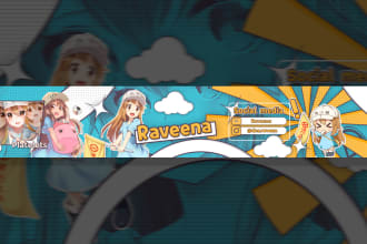 design anime banner or vtuber