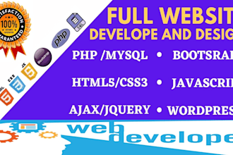 develop a PHP, HTML website,  mysql, database, expert