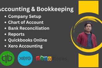 set up, clean up, do reconcile in quickbooks online , xero