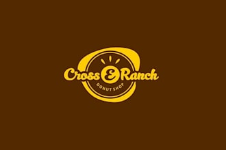 design family farm donut shop logo