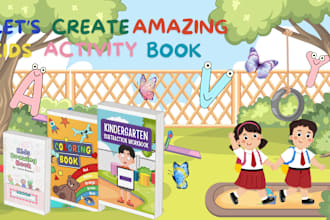 create custom kids activity book and worksheets for kids