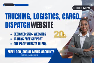 design trucking, cargo, logistics, transport wordpress website