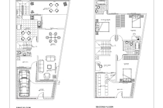 draw floor layout plans, elevation and section by autocad 2d