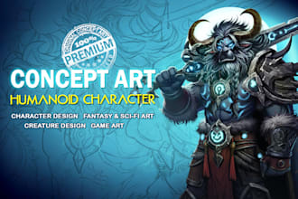 do concept art, fantasy character design and illustration