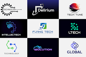 make tech startup, cyber, software and technology logo
