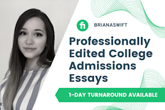 professionally edit and improve college admission essays