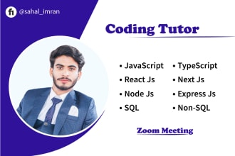 teach or help you with javascript, react, next and nodejs