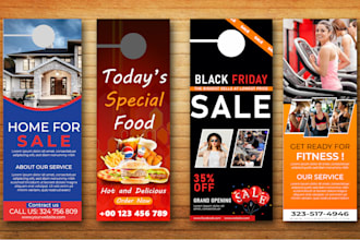 do modern door hanger, rack card, dl flyer in 24hrs