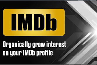 organically promote your imdb profile, boost your starmeter ranking